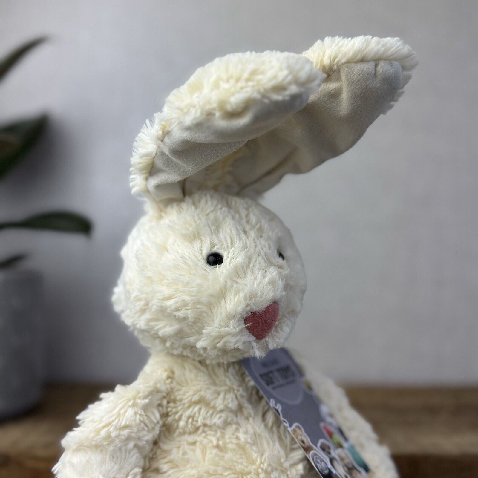 Jellycat Skiffle Bunny Rabbit - Cream Bunny Large Feet Standing Ears Vintage 12”