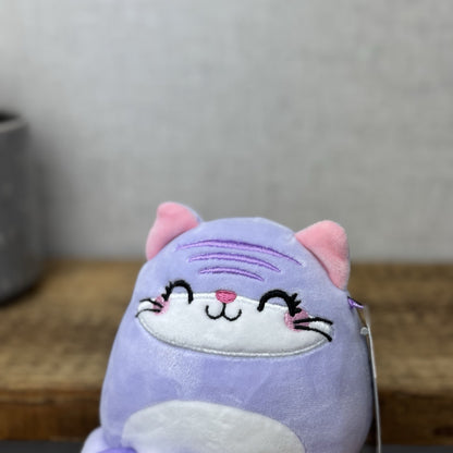 Squishmallow Claires Exclusive Jingles Purple/White Cat Squish Small 5"