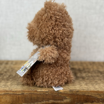 Jellycat Little Bear - Retired Brown Bear Curly Hair Beanie Soft Toy 7" 