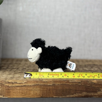 Jellycat Black Pocket Sheep - Tiny Black Sheep Soft Toy Beanie - Tiny Lamb 4”