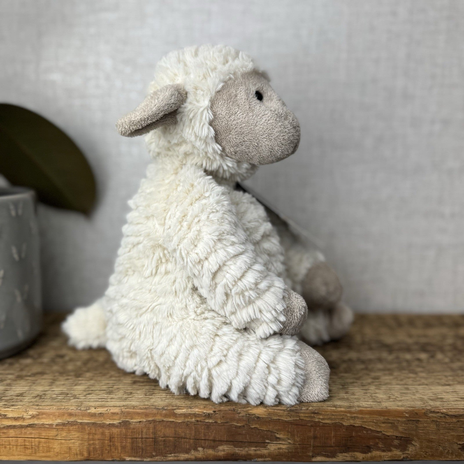 Jellycat Medium Fuddles Sheep Lamb Textured Lamb Soft Toy Beanie 12"
