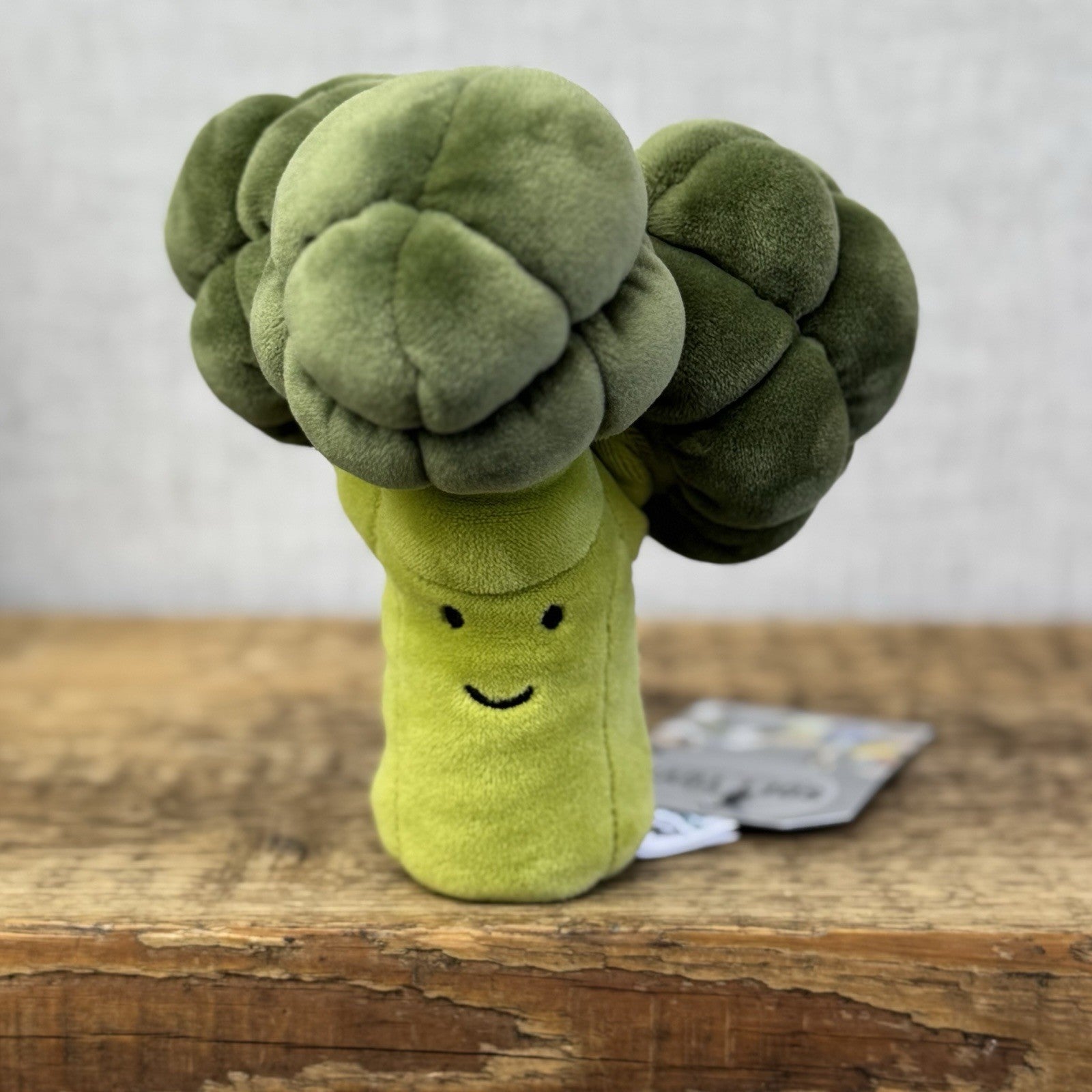 Jellycat Vivacious Broccoli - Soft Toy Food Play Vegetables Suede Beanie 8” (#2)