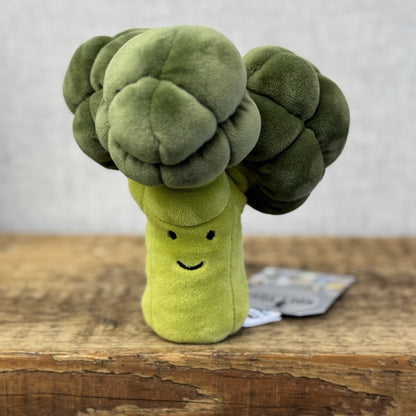 Jellycat Vivacious Broccoli - Soft Toy Food Play Vegetables Suede Beanie 8” (#2)