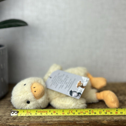 Jellycat Nibbles Chick - Small Fluffy Chick Soft Toy - Duckling Duck Jellycat 9"