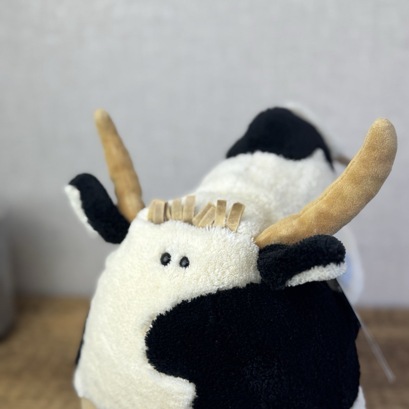 Jellycat Scallywag Cow - Large Head Cow Soft Toy Vintage Retired Quirky 10"