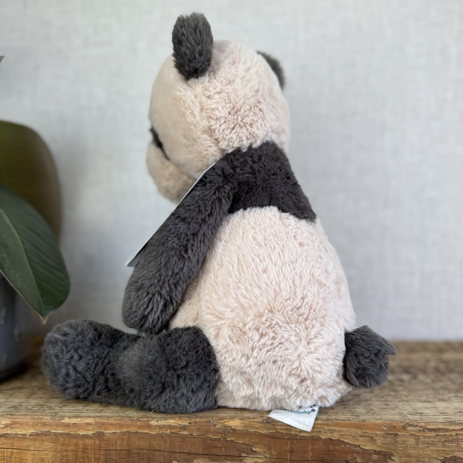 Jellycat Medium Puffles Panda - Super Soft Sitting Cream & Black Panda 13" (#2)