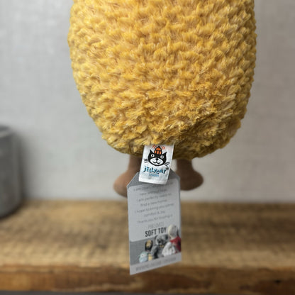 Jellyc Amuseable Pineapple - Medium Pineapple Beanie Plush Fluffy 12"
