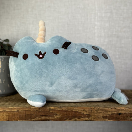 Gund Pusheen Narwhal 10" - Sea Creature Pusheen Cat Collectible Medium Blue 10”