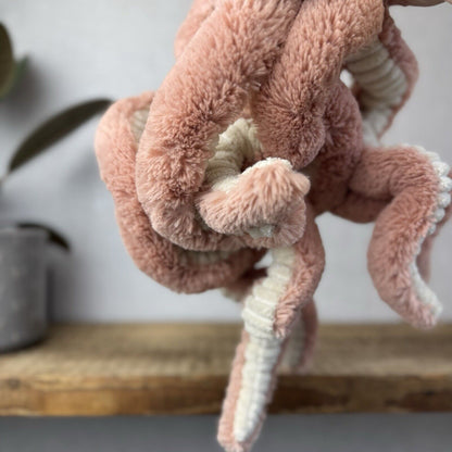 Jellycat Large Odell Octopus - Peach Large Octopus Beanie Toy Retired Pink 20”