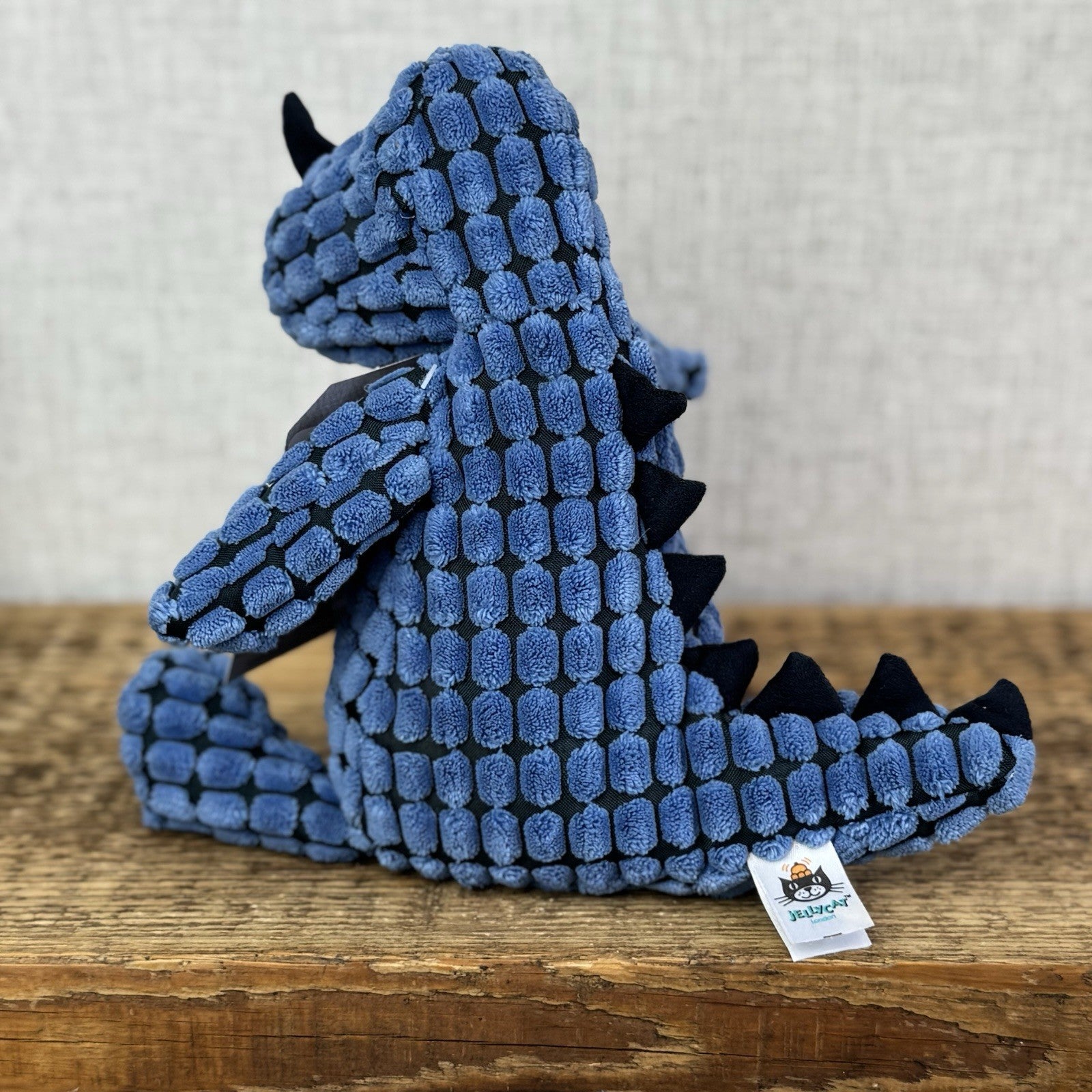 Jellycat First Step Dippy Dinosaur - Blue Cordy Roy Dinosaur Beanie Retired 9"