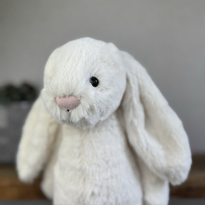 Jellycat Medium Cream Bashful Rabbit - Cream Off White Medium Bunny 12” New Tags