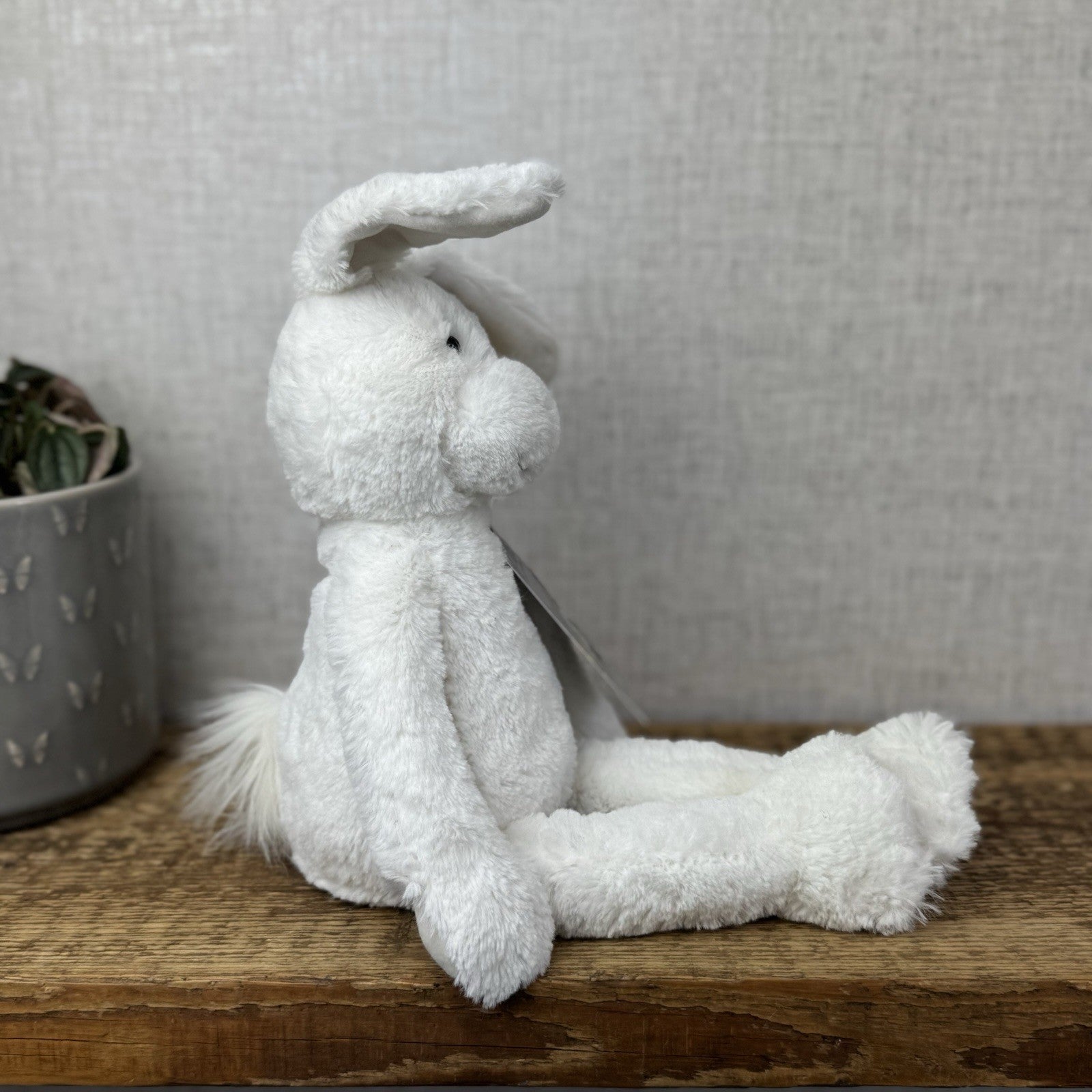 The Little White Company Beanie Bunny - Jellycat Collab White Slackajack Bunny