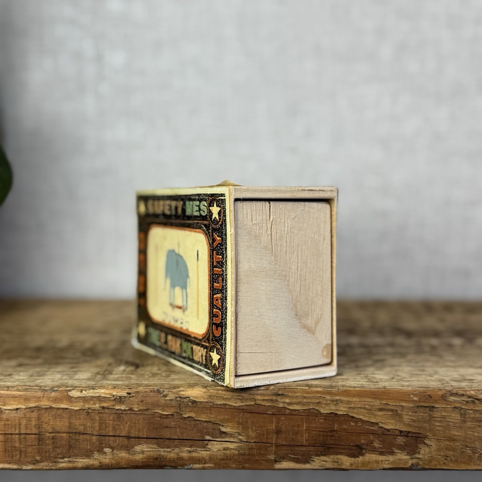 Maileg St Louis Matchbox Mouse - Wooden Matchbox Vintage Rare (Damage Matchbox)