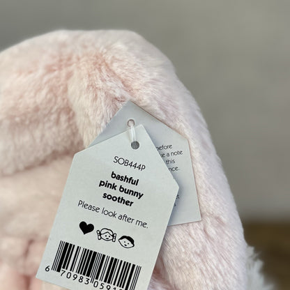 Jellycat Bashful Pink Bunny Soother - Pink Bunny Comfort Blanket Soother Rabbit