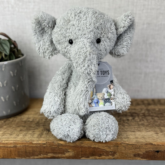 Jellycat Medium Nugget Elephant - Medium Nugget Elephant Grey Soft Toy 12"