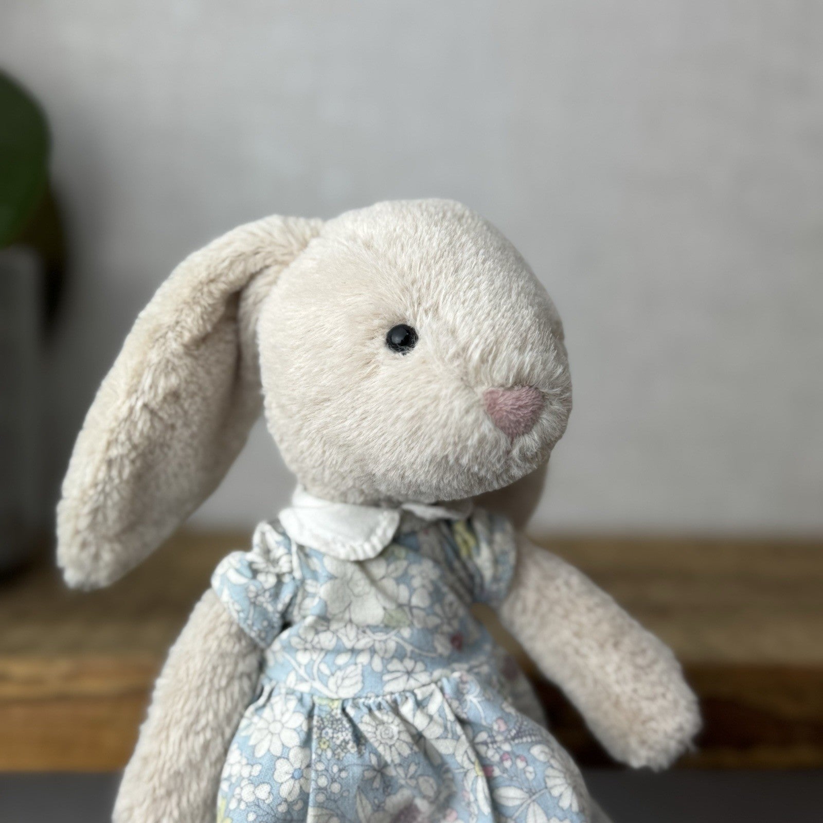 Jellycat Floral Lottie Bunny - Small Bunny In A Blue Dress Retired Rabbit 10”