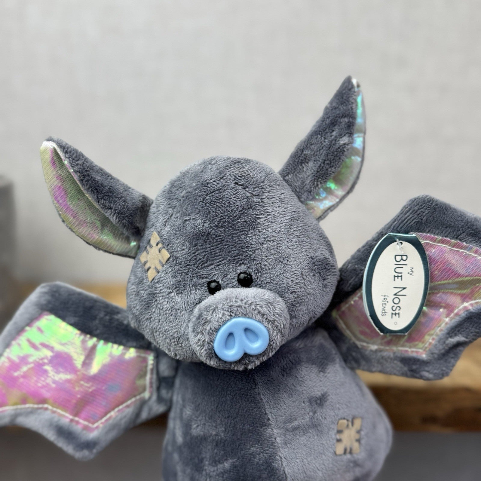 Blue Nose Friends Medium Echo Bat #32 Grey Shiny Bat 8"