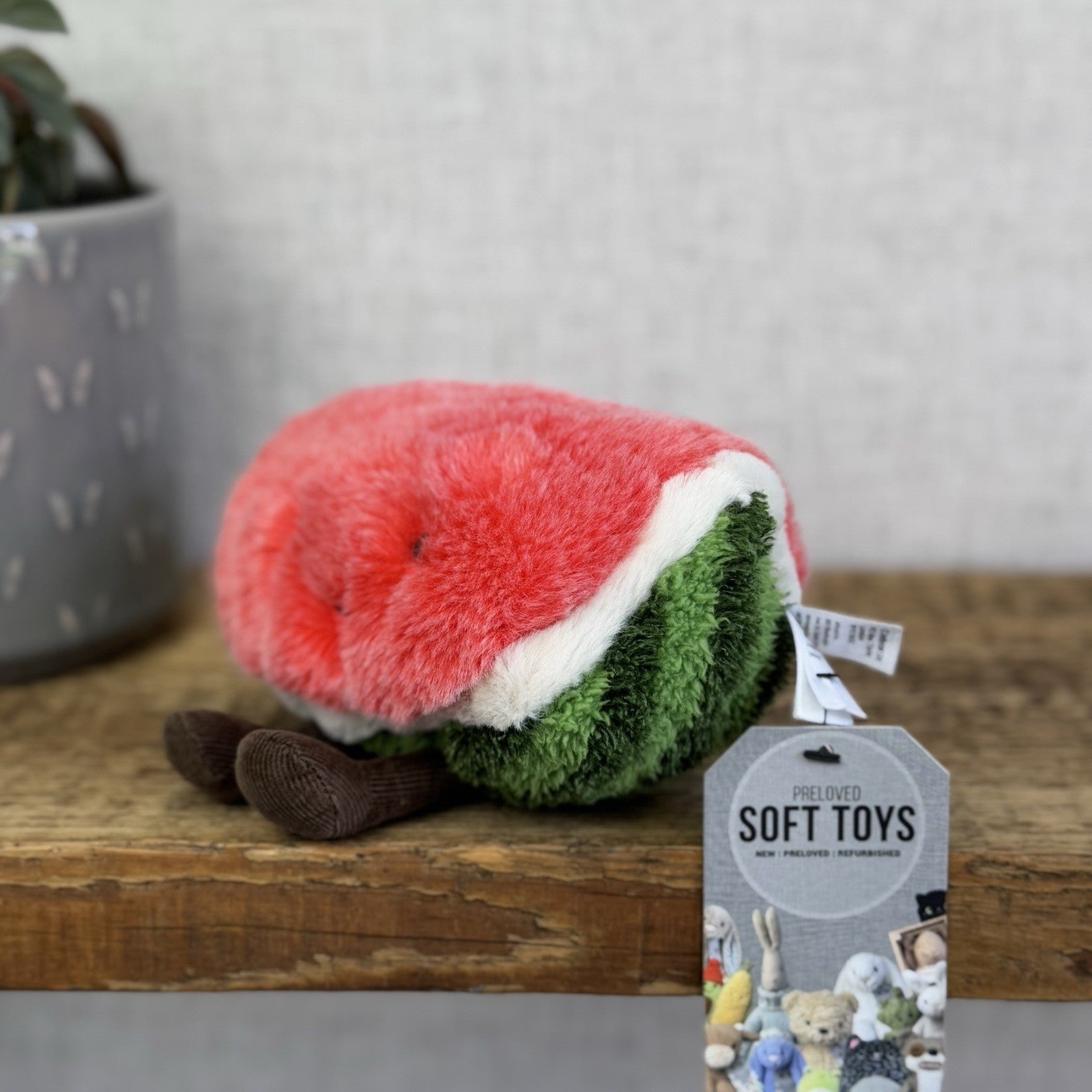 Jellycat Small Amuseable Watermelon Slice Fluffy Melon Soft Toy Rare Retired 6”