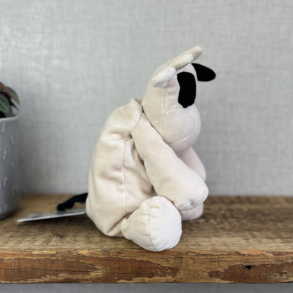 Jellycat Dozy Dou Cow - Floppy Beanie Cow Plush Retired Cream/Black 12"