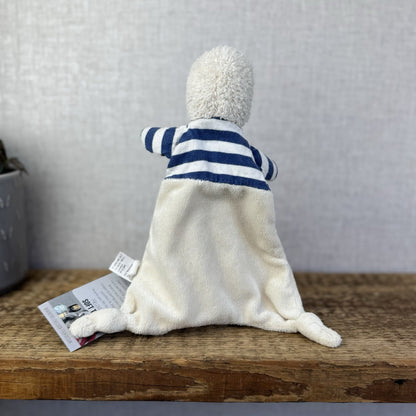 Jellycat Berdita Duck Soother Comfort Blanket - Cream & Navy Baby Duck Comforter