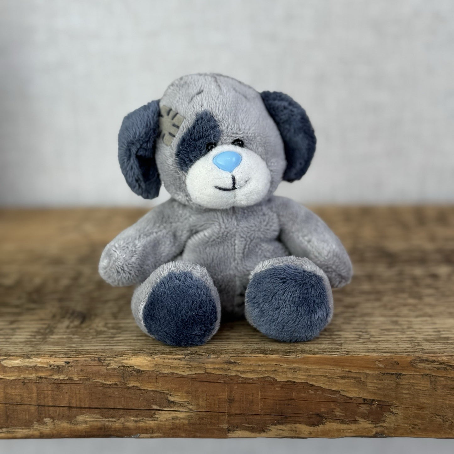 Blue Nose Friends Patch #1 - Grey Blue Nose Dog Soft Toy Beanie Mini 5"