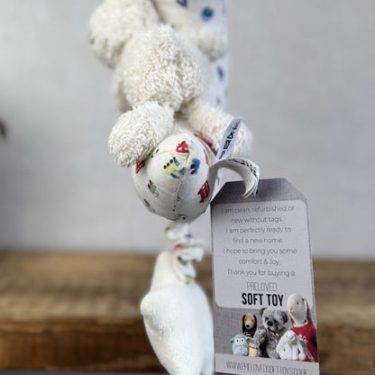 Jellycat Bedtime Bear Musical Pull - Cream Bear Moon Stars Lullaby Retired Rare