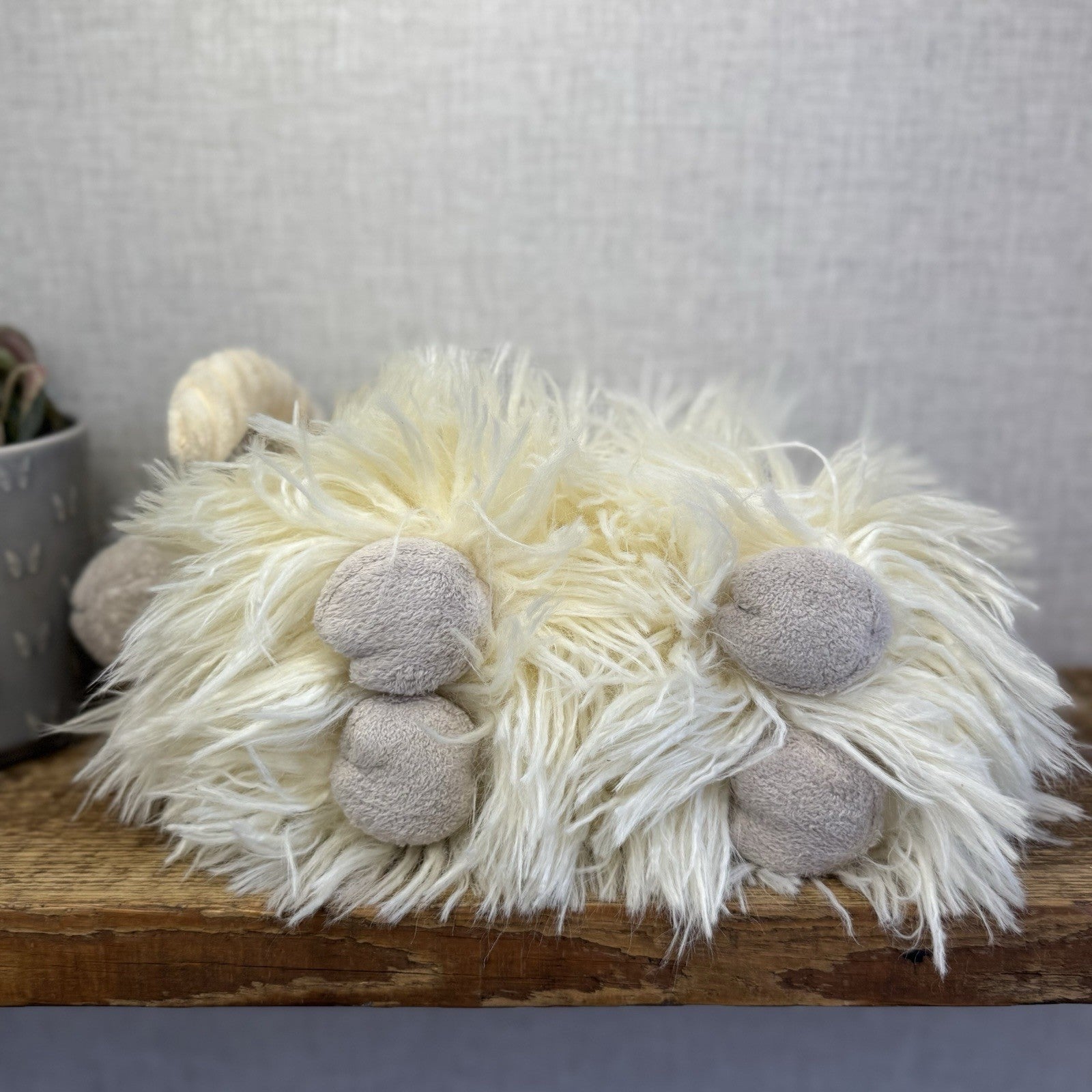 Jellycat Charming Ram - Large Fluffy Long Haired Sheep/Ram Farm Animal Tags 12"