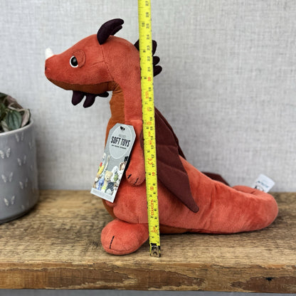 Jellycat Paprika Dragon - Red Retired Jellycat Dragon Soft Toy Plush Beanie 12"