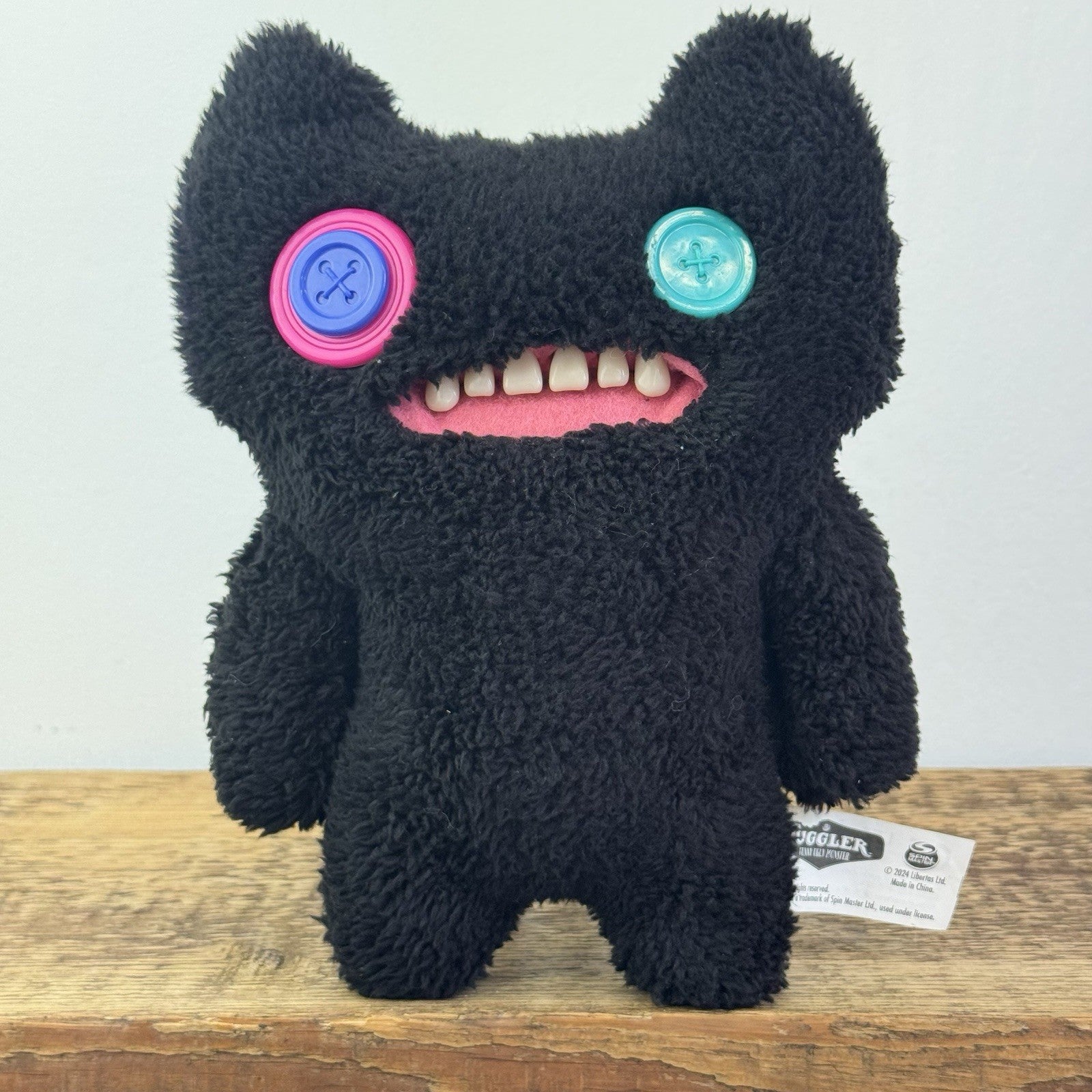 Fuggler Indecisive Monster - Black Snuggler Fuggler Button Eyes Retired 
