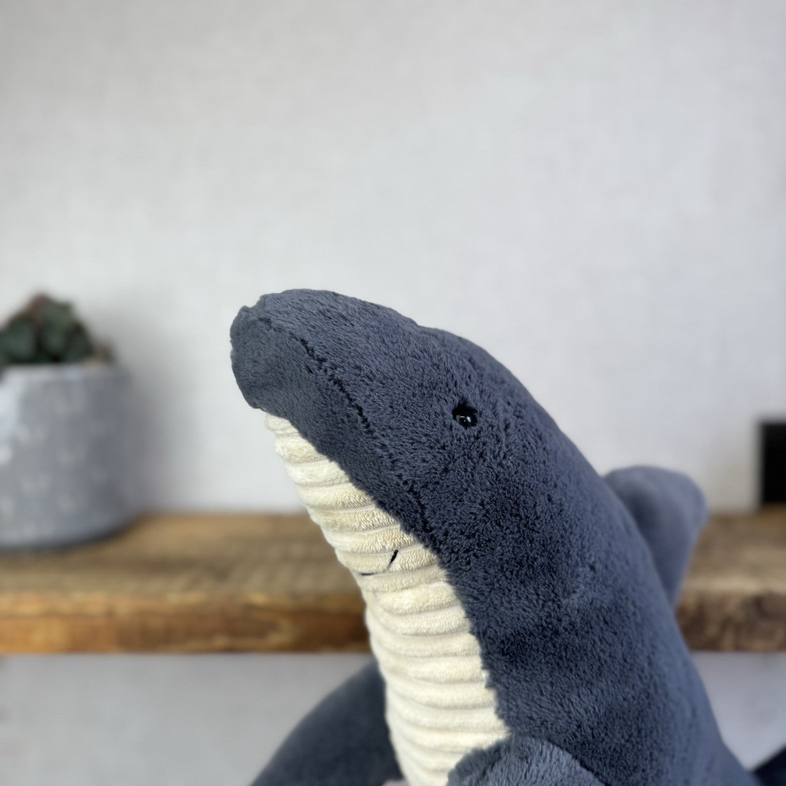 Jellycat Shadow Shark Grey - Large Beanie Shark Retired Dark Grey Rare 16"