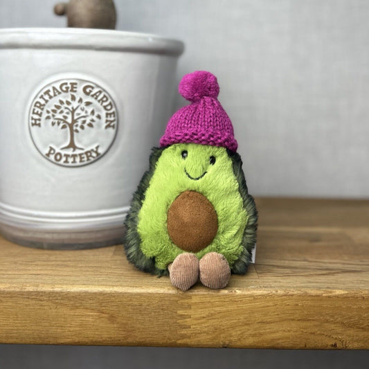 Jellycat Amuseable Cozi Avocado With Hat Plush Soft Toy - Fuschia Cozi Avacado