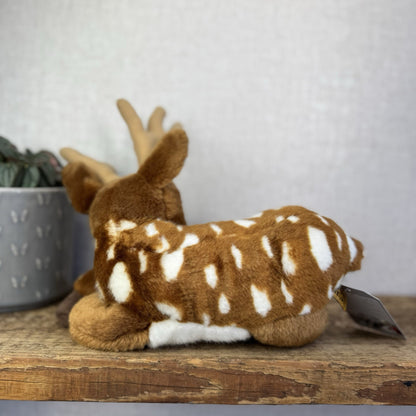 Living Nature Red Deer Stag - Laying Deer Woodland Soft Toy Plush Rare 10”
