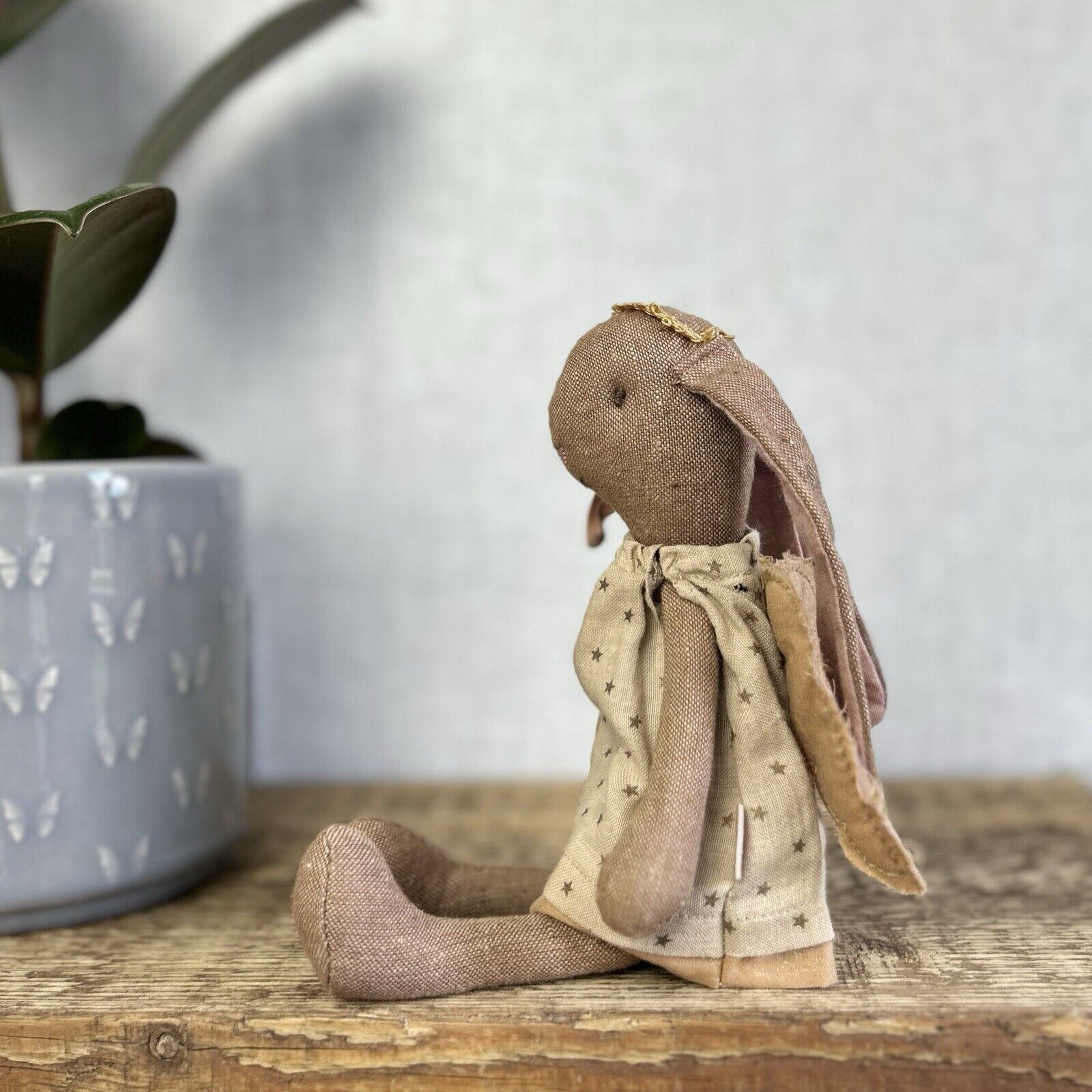 Maileg Mini Bunny Angel Gabriella - Retired 2013 - Brown Angel Bunny