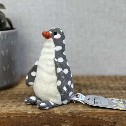 Jellycat Polka Dot Penguin - Miniature Cotton Spotty Penguin Plush Fluffy Belly