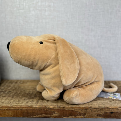Jellycat Large Mellow Mallow Dog - Beige/Sand Squishy Dog Soft Beanie Toy 12"