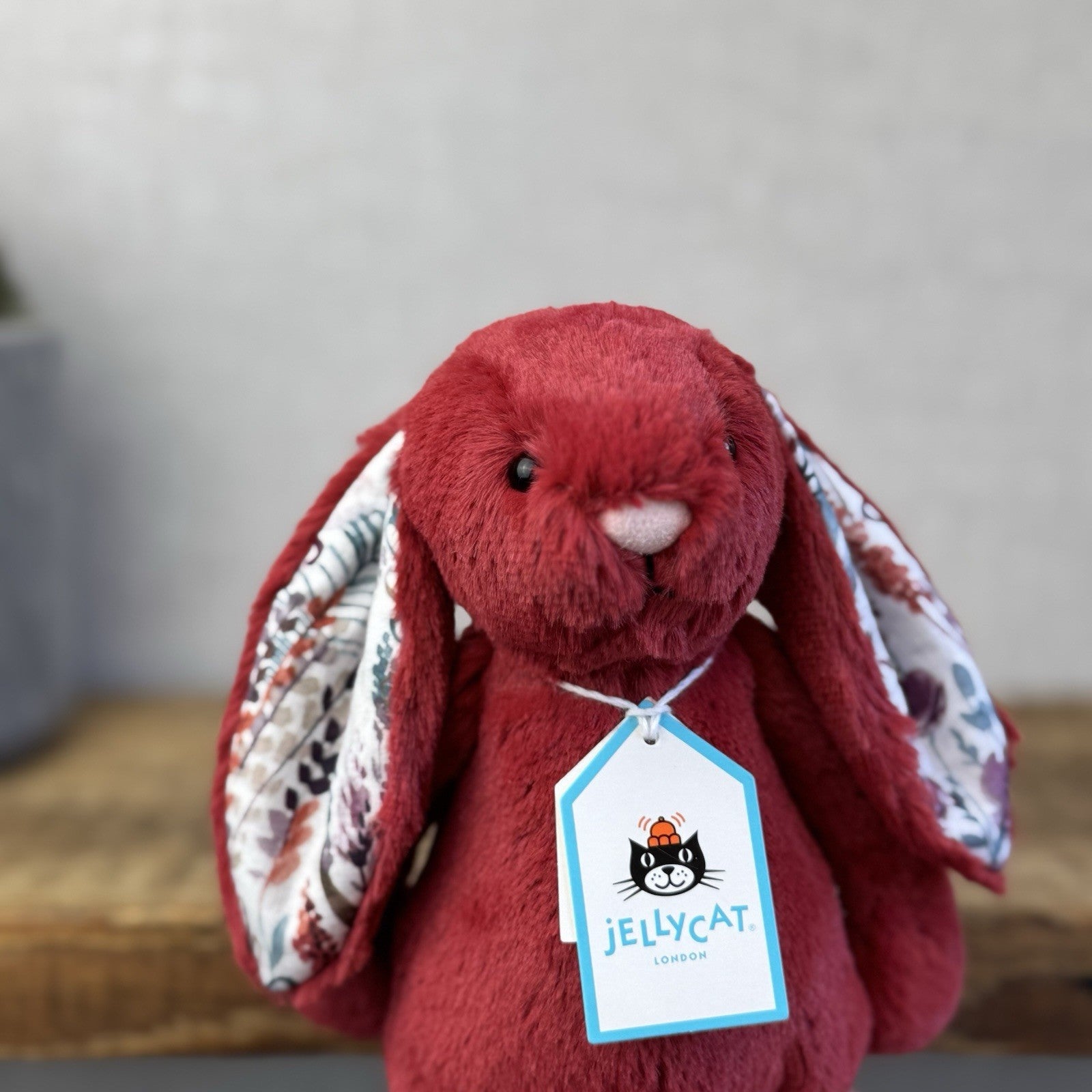 Jellycat Little Bashful Redcurrant Bunny Custom - Blossom Bunny Red Small NWT 8"