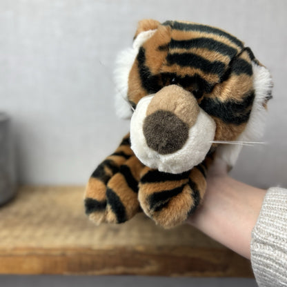 Aurora A&a Vintage Flopsies Tiger Trent - Floppy Heavy Tiger Soft Toy Beanie 12”