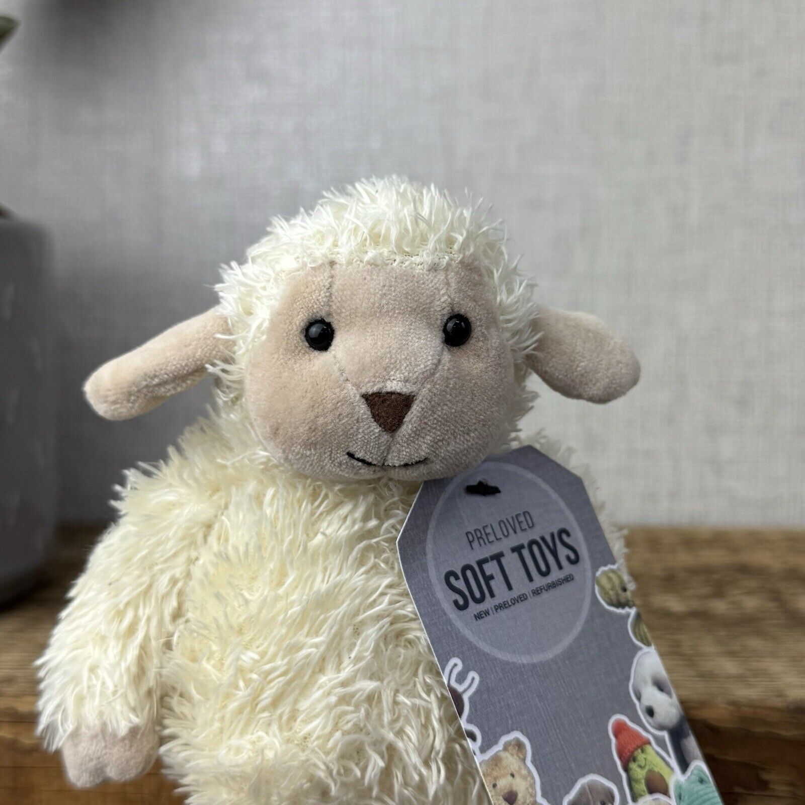 Jellycat Bunglie Tot Lamb / Sheep Small 7” - Beanie Lamb Plush Retired Rare NWOT