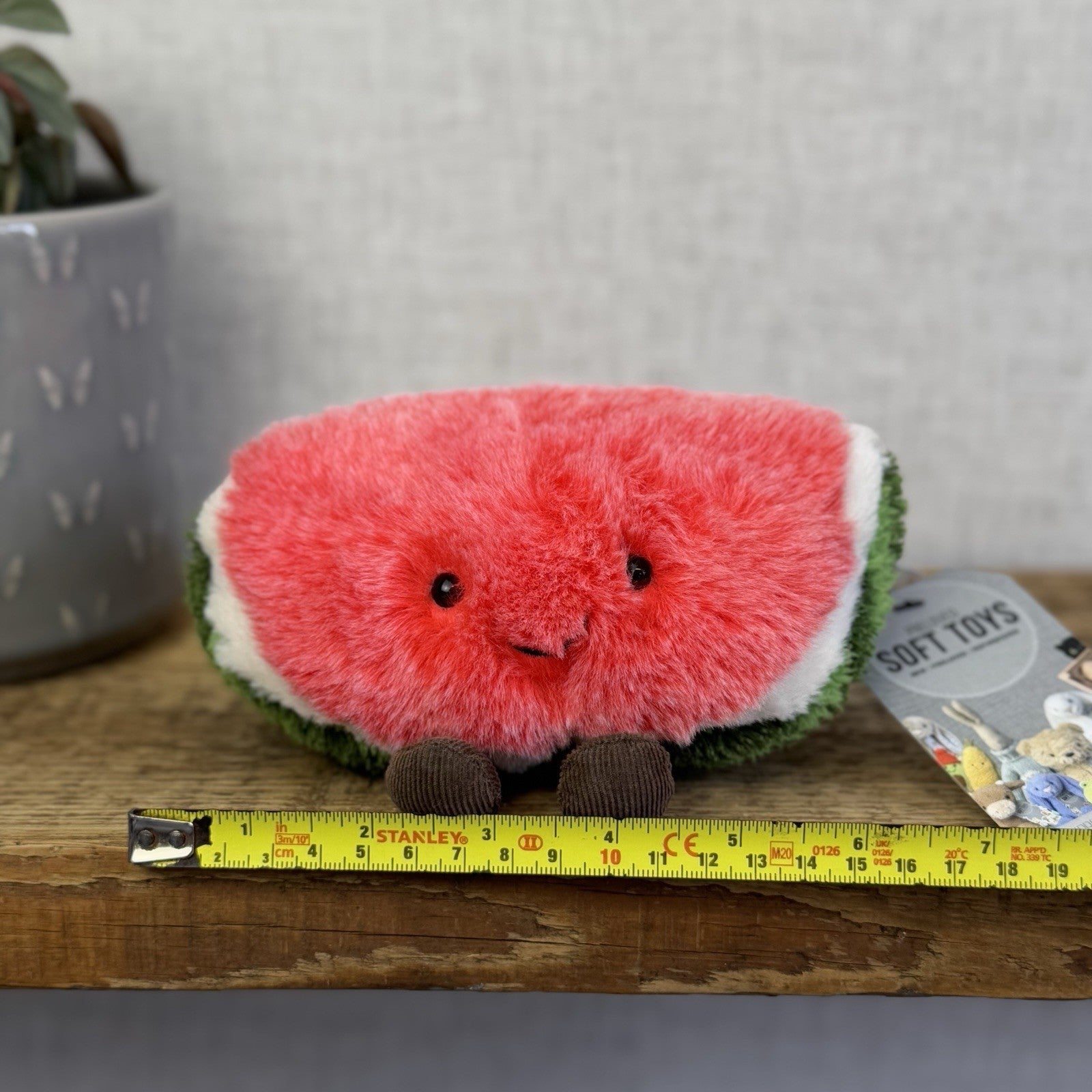 Jellycat Small Amuseable Watermelon Slice Fluffy Melon Soft Toy Rare Retired 6”