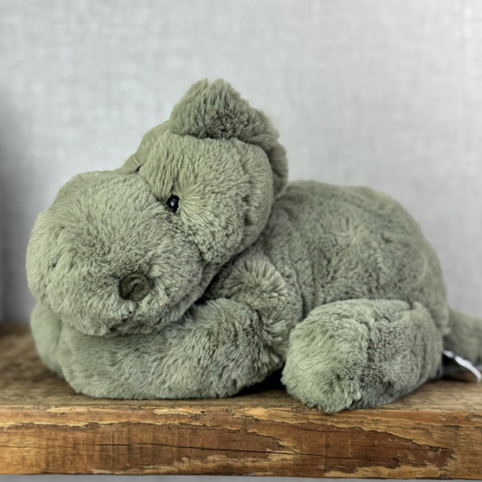 Jellycat Medium Huggady Dinosaur- Floppy Green Dino Plush Soft Toy Retired 10"
