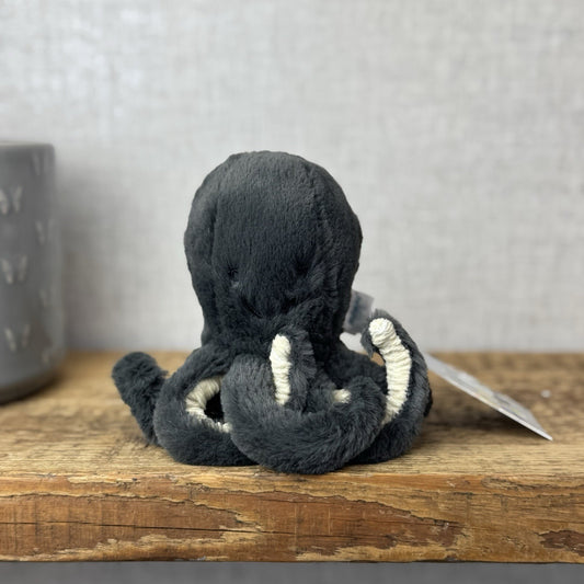 Jellycat Baby Inky Octopus - Tiny Black Octopus Plush Retired Sea Creature 5"