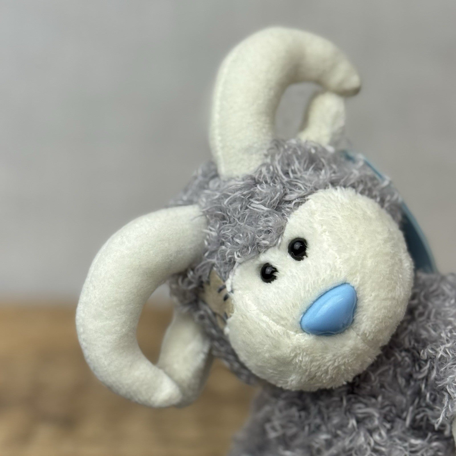 Blue Nose Friends - Kashmir #67 Grey/White Miniature Plush NWT 5"