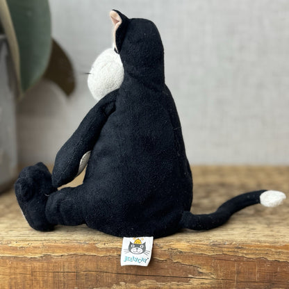 Jellycat Small Bumble Cat - Small Suede Black Cat  Retired Rare Vintage Mini 6”