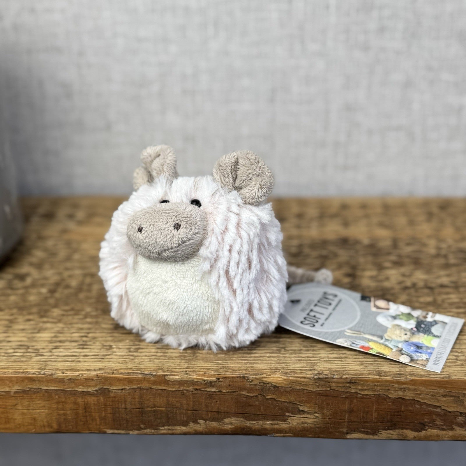 Jellycat Tiny Furball Piglet - Pink Pig Ball Vintage Mini Beanie Plush 4"