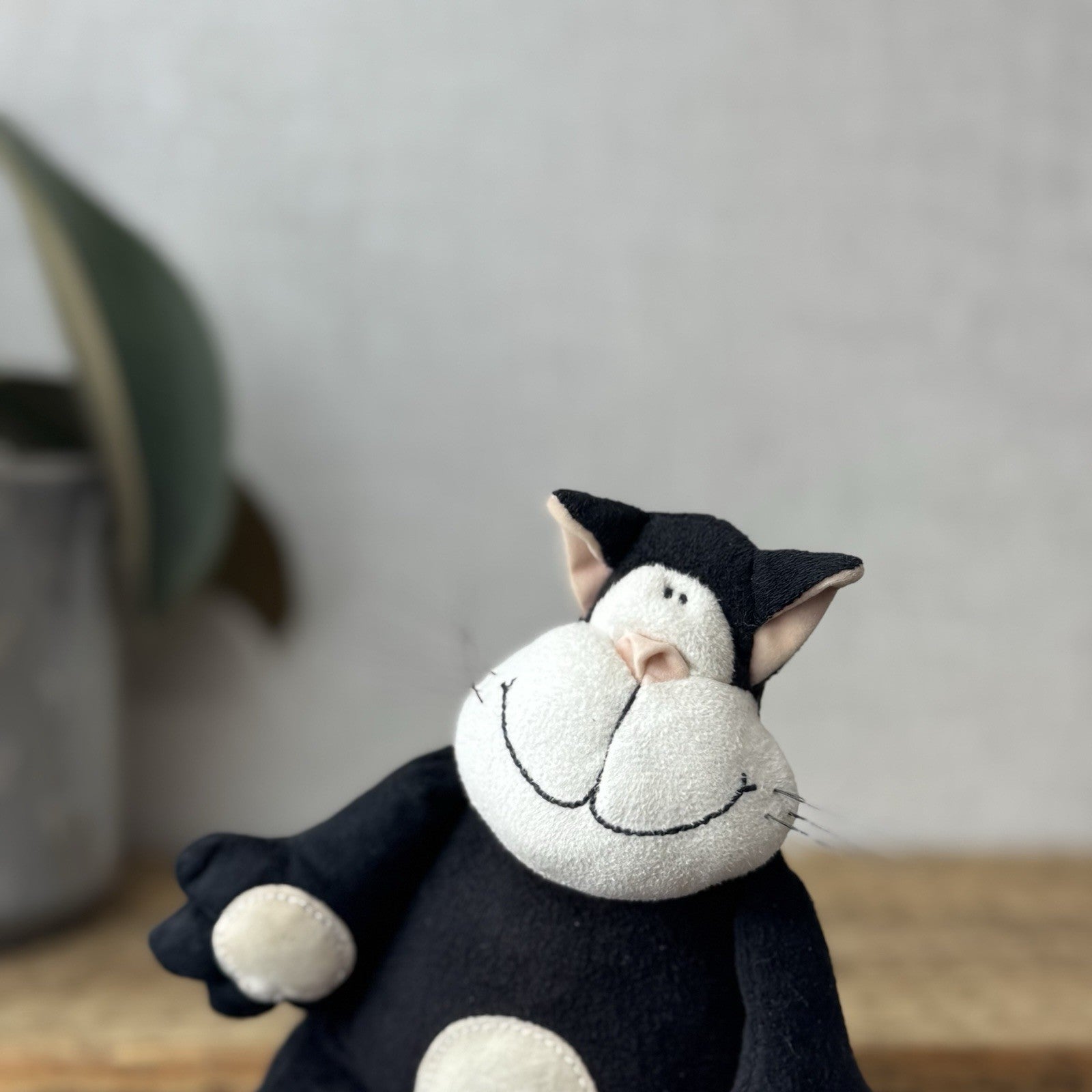 Jellycat Small Bumble Cat - Small Suede Black Cat  Retired Rare Vintage Mini 6”