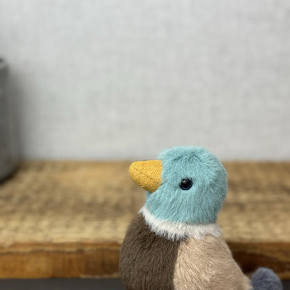 Jellycat Birdling Duck - Mallard Pocket Size Fluffy Bird Plush Retired 5" (#2)