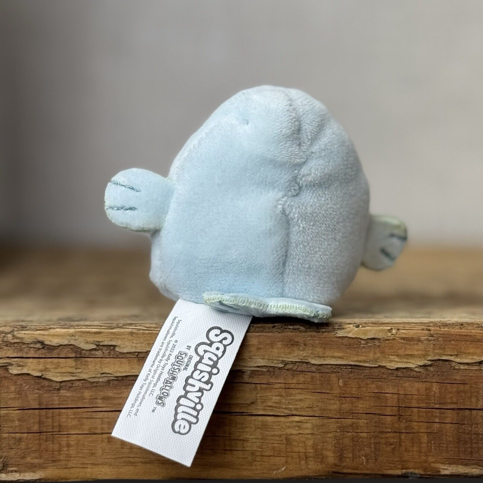 Squishmallows Squishville - Micromallows - Tiny Dorgee Blue Seal Soft Toy 2”