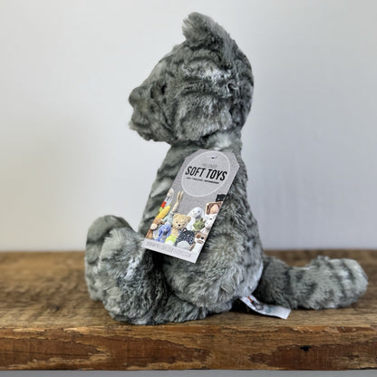 Jellycat Bashful Tabby Kitten - Grey Tabby Cat Soft Toy US Exclusive NWOT 12"