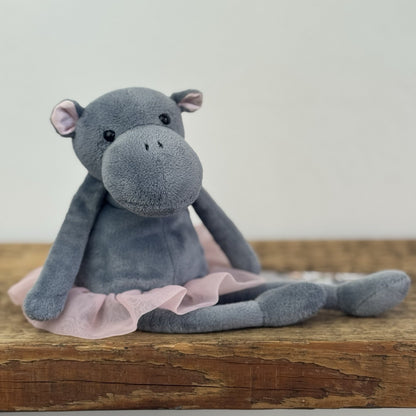 Jellycat Small Dancing Darcy Hippo - Small Hippo Soft Toy Ballerina Rare 8"