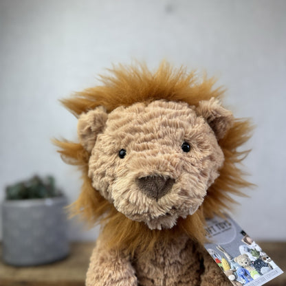 Jellycat Large Fuddlewuddle Lion - Large Sitting Lion Beanie Retired 12"